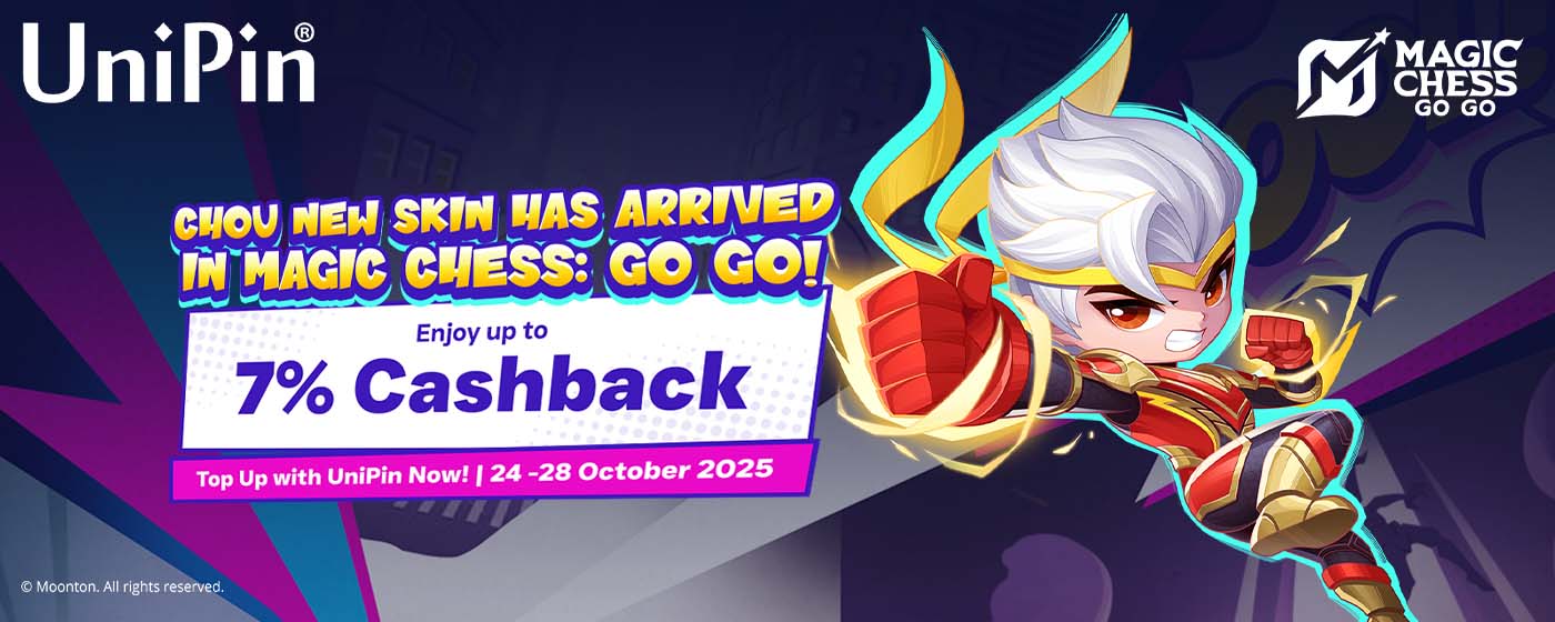 Power Up in Magic Chess: Go Go! with UniPin’s Cashback Promo ⚡(MY)